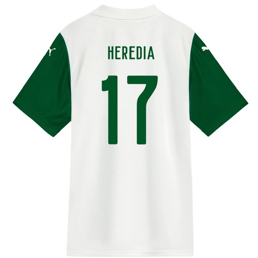 Danxen Kinder Jesus Heredia #17 Weiß Grün Auswärtstrikot Trikot 2025/26 T-Shirt Österreich