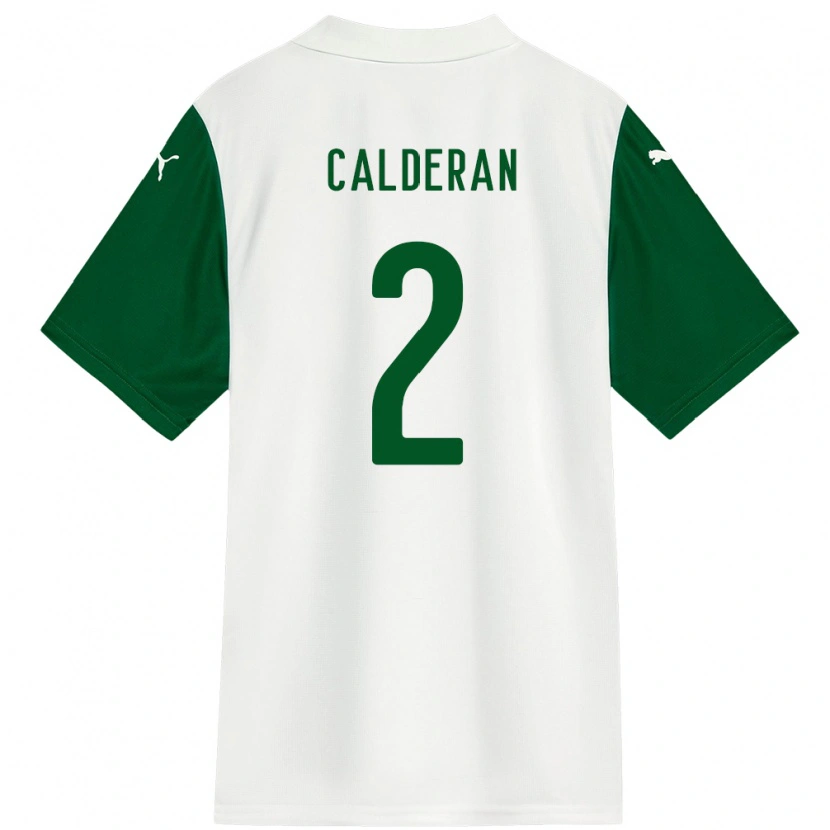 Danxen Kinder Bruna Calderan #2 Weiß Grün Auswärtstrikot Trikot 2025/26 T-Shirt Österreich