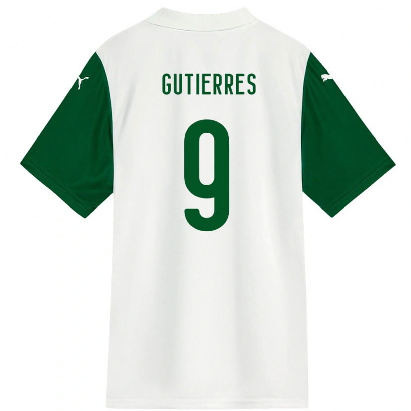 Danxen Kinder Amanda Gutierres #9 Weiß Grün Auswärtstrikot Trikot 2025/26 T-Shirt Österreich