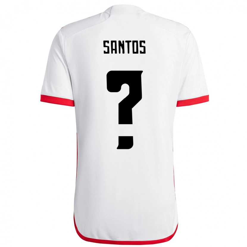 Danxen Kinder Alan Santos #0 Weiß Rot Auswärtstrikot Trikot 2025/26 T-Shirt Österreich