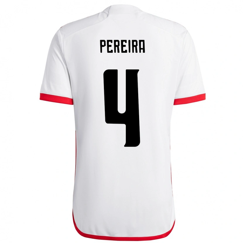 Danxen Kinder Léo Pereira #4 Weiß Rot Auswärtstrikot Trikot 2025/26 T-Shirt Österreich
