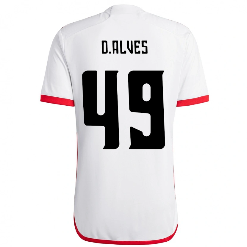 Danxen Kinder Dyogo Alves #49 Weiß Rot Auswärtstrikot Trikot 2025/26 T-Shirt Österreich