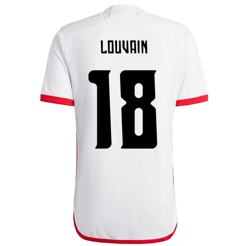 Danxen Kinder Gaby Louvain #18 Weiß Rot Auswärtstrikot Trikot 2025/26 T-Shirt Österreich