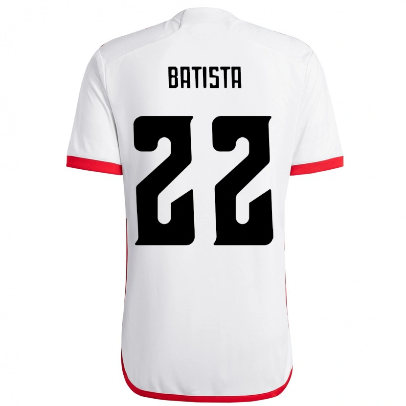 Danxen Kinder Gabriel Batista #22 Weiß Rot Auswärtstrikot Trikot 2025/26 T-Shirt Österreich