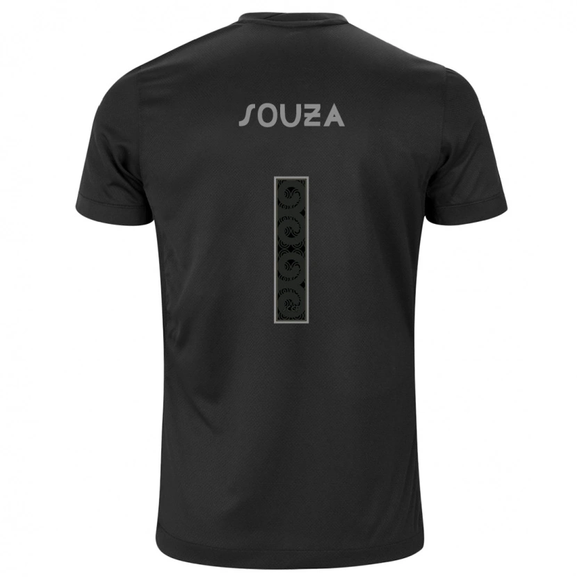 Danxen Kinder Hugo Souza #1 Schwarz Weiß Auswärtstrikot Trikot 2025/26 T-Shirt Österreich