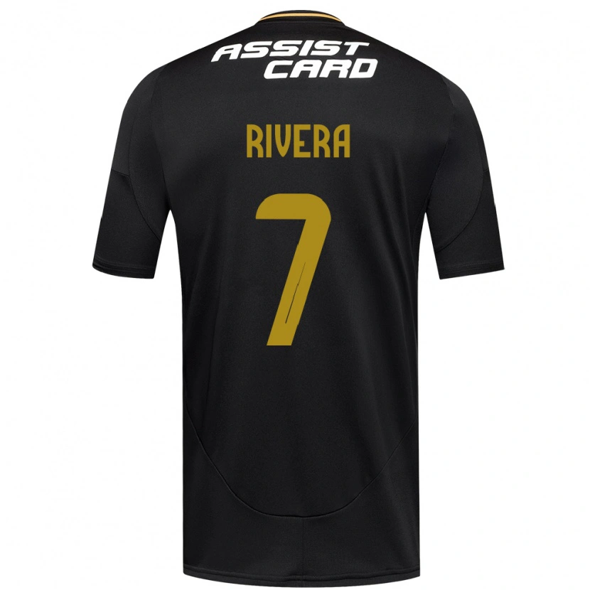 Danxen Kinder Francisco Rivera #7 Schwarz Weiß Auswärtstrikot Trikot 2025/26 T-Shirt Österreich