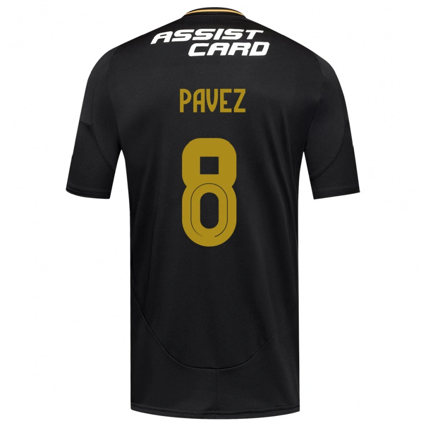 Danxen Kinder Esteban Pavez #8 Schwarz Weiß Auswärtstrikot Trikot 2025/26 T-Shirt Österreich