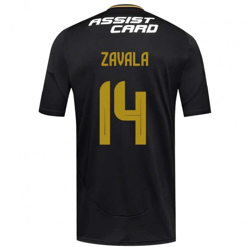 Danxen Kinder Cristián Zavala #14 Schwarz Weiß Auswärtstrikot Trikot 2025/26 T-Shirt Österreich