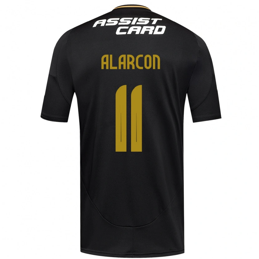 Danxen Kinder Antonia Alarcón #11 Schwarz Weiß Auswärtstrikot Trikot 2025/26 T-Shirt Österreich