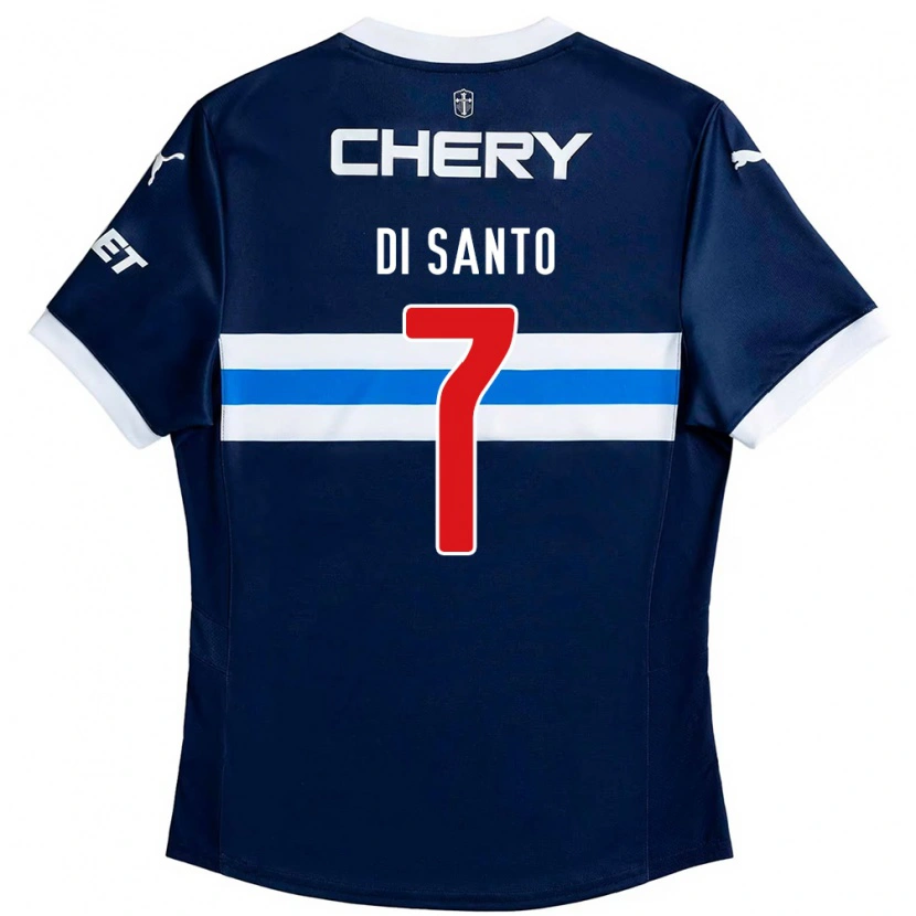 Danxen Kinder Franco Di Santo #7 Königsblau Weiß Auswärtstrikot Trikot 2025/26 T-Shirt Österreich