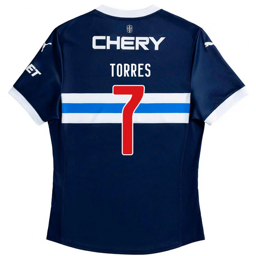 Danxen Kinder Joaquín Torres #7 Königsblau Weiß Auswärtstrikot Trikot 2025/26 T-Shirt Österreich