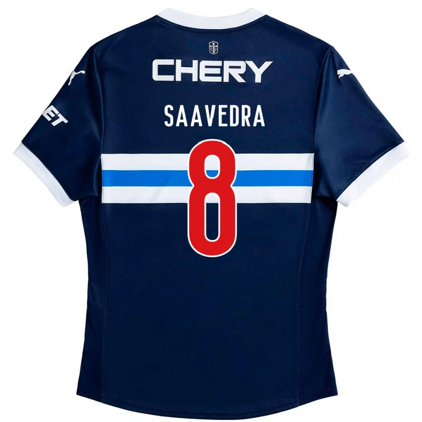 Danxen Kinder Ignacio Saavedra #8 Königsblau Weiß Auswärtstrikot Trikot 2025/26 T-Shirt Österreich