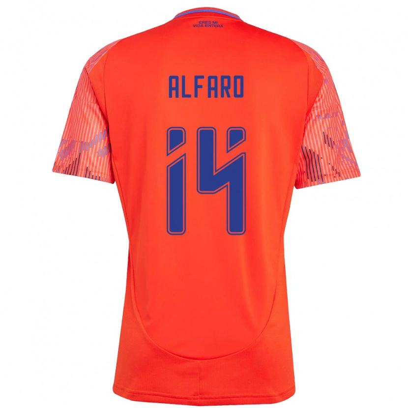 Danxen Kinder Julián Alfaro #14 Orange Rot Auswärtstrikot Trikot 2025/26 T-Shirt Österreich
