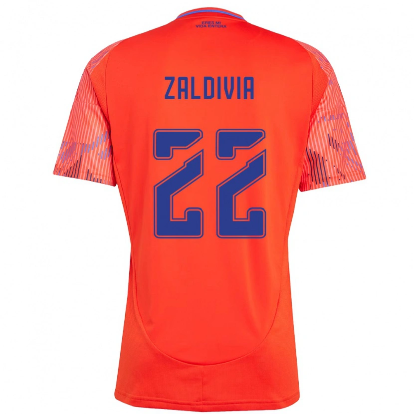 Danxen Kinder Matías Zaldivia #22 Orange Rot Auswärtstrikot Trikot 2025/26 T-Shirt Österreich