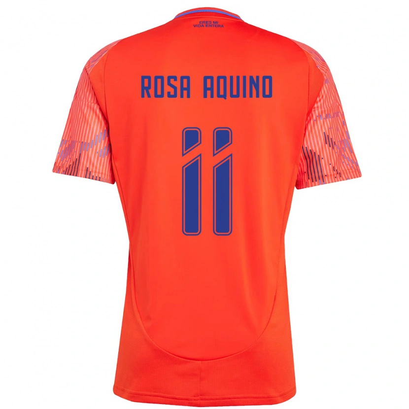 Danxen Kinder Rosa Aquino #11 Orange Rot Auswärtstrikot Trikot 2025/26 T-Shirt Österreich