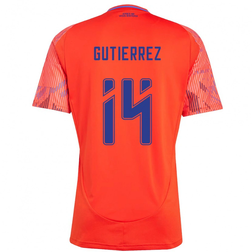 Danxen Kinder Ana Gutiérrez #14 Orange Rot Auswärtstrikot Trikot 2025/26 T-Shirt Österreich