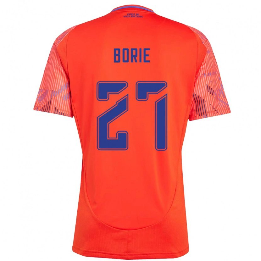 Danxen Kinder Emilie Borie #27 Orange Rot Auswärtstrikot Trikot 2025/26 T-Shirt Österreich