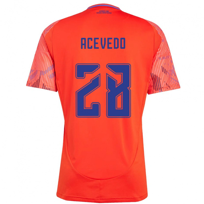 Danxen Kinder Florencia Acevedo #28 Orange Rot Auswärtstrikot Trikot 2025/26 T-Shirt Österreich