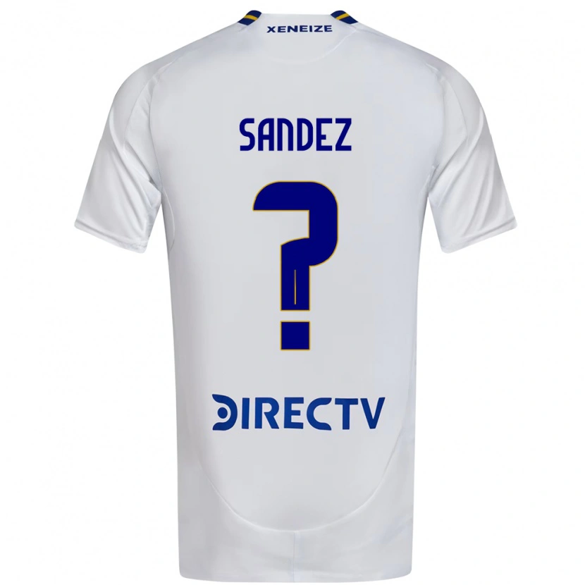 Danxen Kinder Agustin Sandez #0 Weiß Blau Auswärtstrikot Trikot 2025/26 T-Shirt Österreich