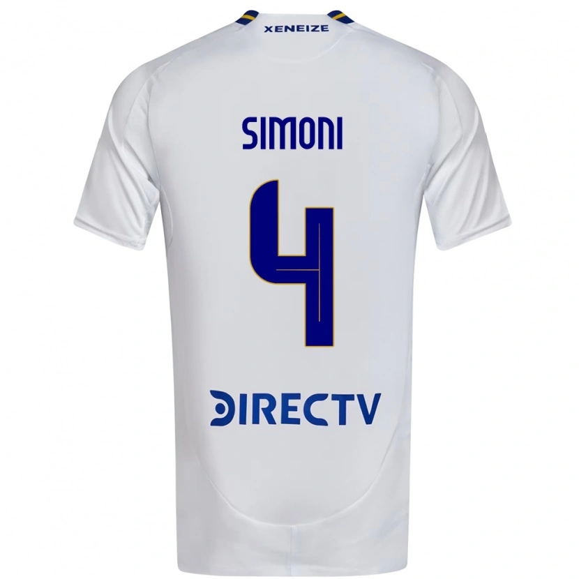 Danxen Kinder Tiago Simoni #4 Weiß Blau Auswärtstrikot Trikot 2025/26 T-Shirt Österreich