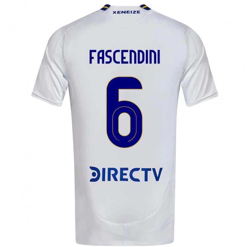 Danxen Kinder Valentin Fascendini #6 Weiß Blau Auswärtstrikot Trikot 2025/26 T-Shirt Österreich