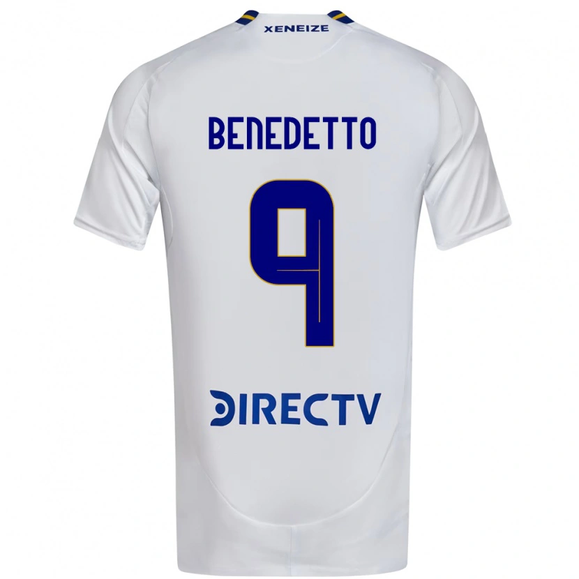 Danxen Kinder Dario Benedetto #9 Weiß Blau Auswärtstrikot Trikot 2025/26 T-Shirt Österreich