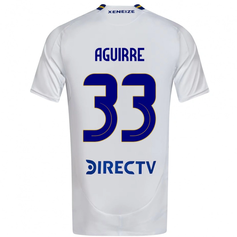 Danxen Kinder Brian Aguirre #33 Weiß Blau Auswärtstrikot Trikot 2025/26 T-Shirt Österreich