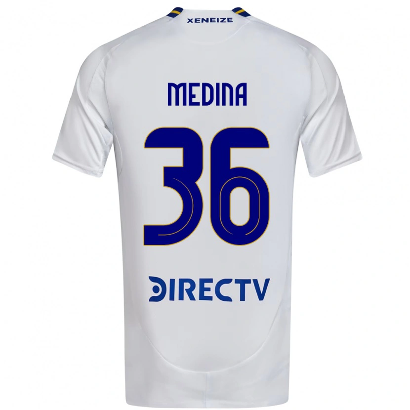 Danxen Kinder Cristian Medina #36 Weiß Blau Auswärtstrikot Trikot 2025/26 T-Shirt Österreich