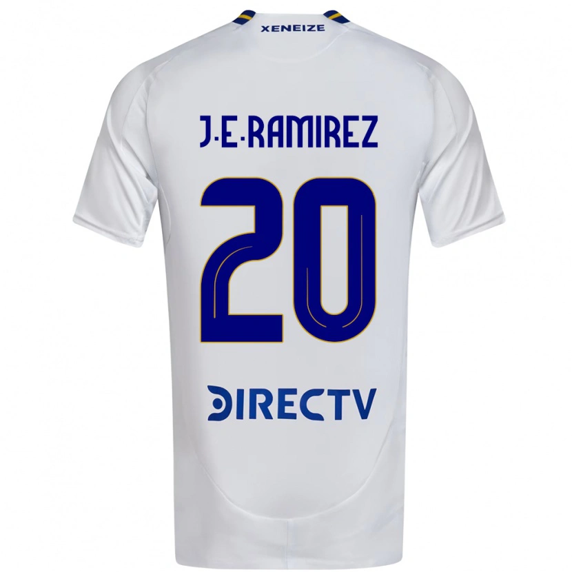 Danxen Kinder Juan Edgardo Ramirez #20 Weiß Blau Auswärtstrikot Trikot 2025/26 T-Shirt Österreich