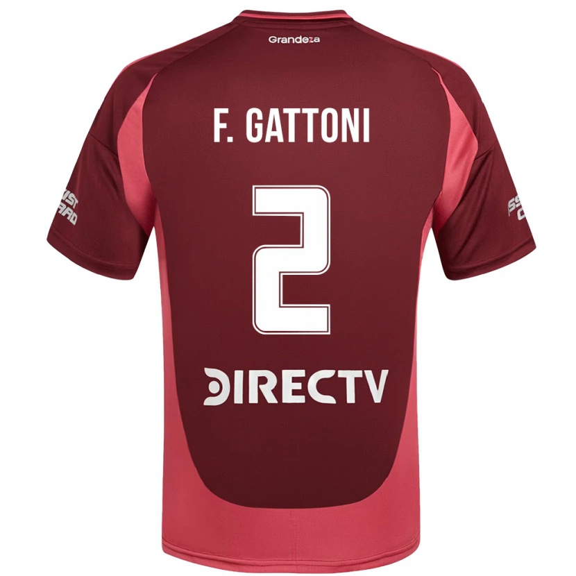 Danxen Kinder Federico Gattoni #2 Burgunder Magenta Auswärtstrikot Trikot 2025/26 T-Shirt Österreich