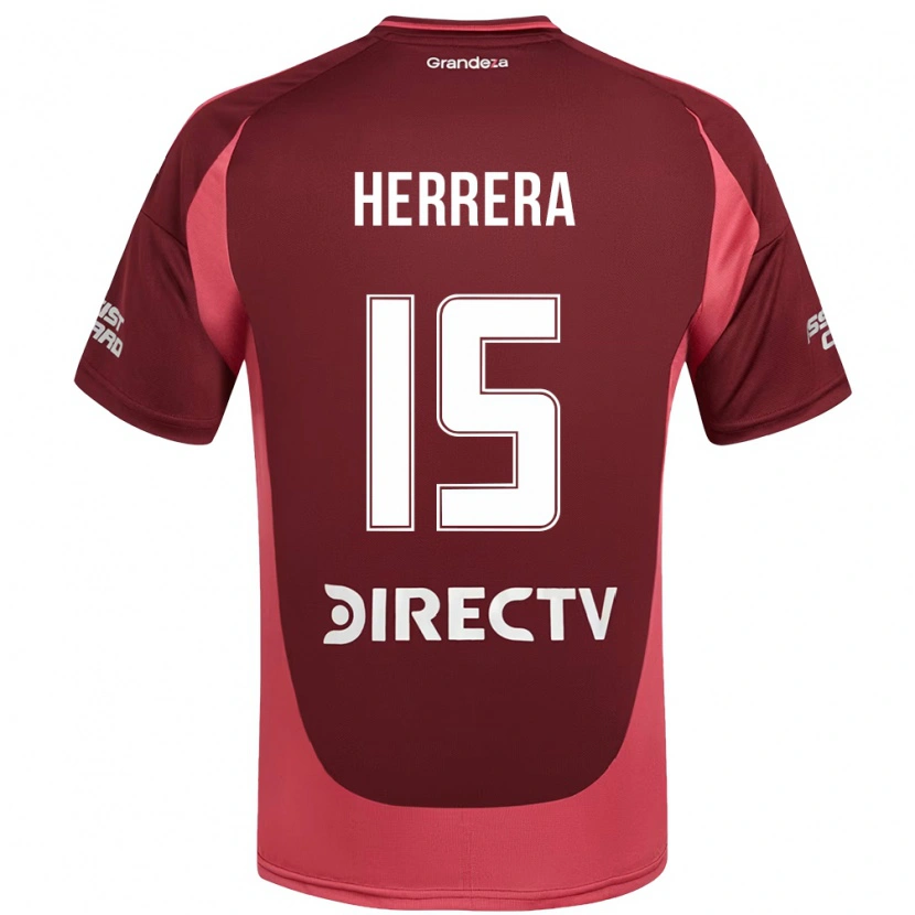 Danxen Kinder Andrés Herrera #15 Burgunder Magenta Auswärtstrikot Trikot 2025/26 T-Shirt Österreich