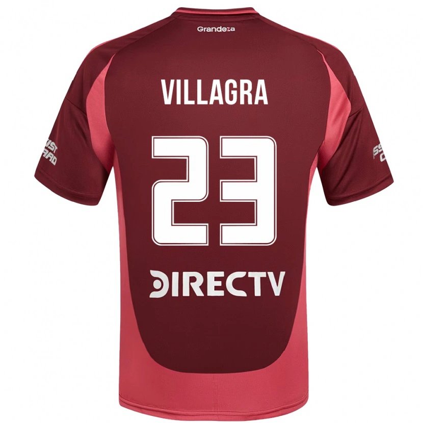 Danxen Kinder Rodrigo Villagra #23 Burgunder Magenta Auswärtstrikot Trikot 2025/26 T-Shirt Österreich