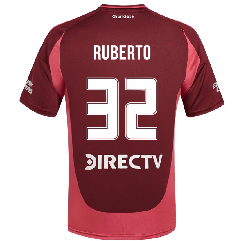 Danxen Kinder Agustín Ruberto #32 Burgunder Magenta Auswärtstrikot Trikot 2025/26 T-Shirt Österreich