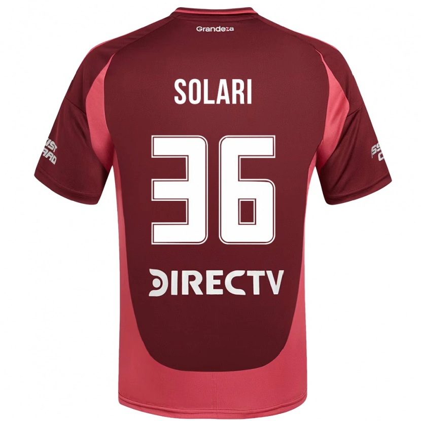 Danxen Kinder Pablo Solari #36 Burgunder Magenta Auswärtstrikot Trikot 2025/26 T-Shirt Österreich