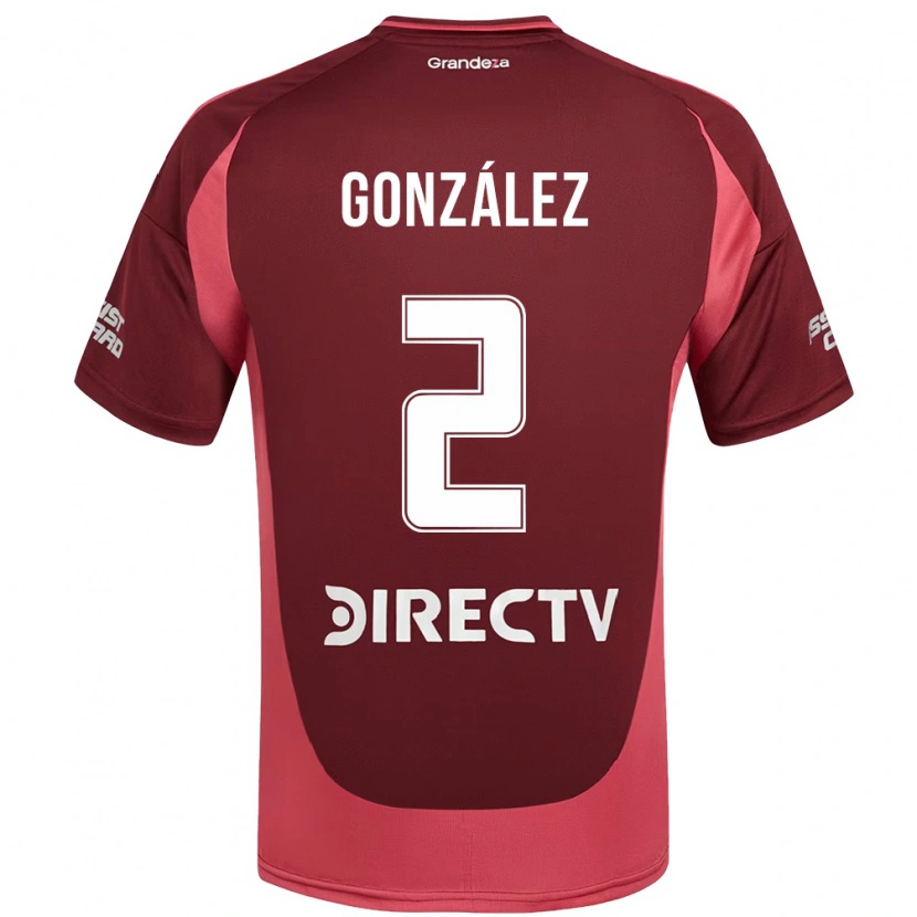 Danxen Kinder Giuliana González #2 Burgunder Magenta Auswärtstrikot Trikot 2025/26 T-Shirt Österreich