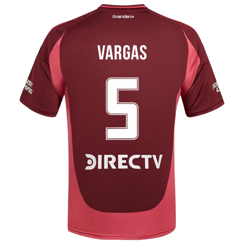 Danxen Kinder Agustina Vargas #5 Burgunder Magenta Auswärtstrikot Trikot 2025/26 T-Shirt Österreich