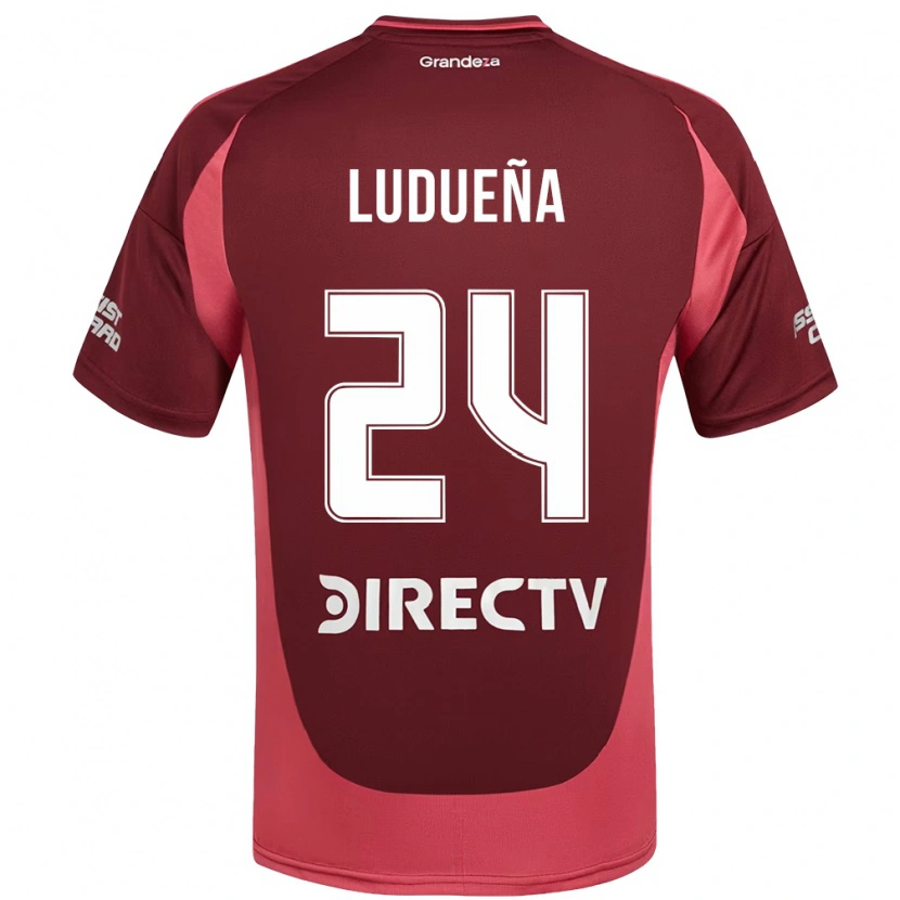 Danxen Kinder Belén Ludueña #24 Burgunder Magenta Auswärtstrikot Trikot 2025/26 T-Shirt Österreich
