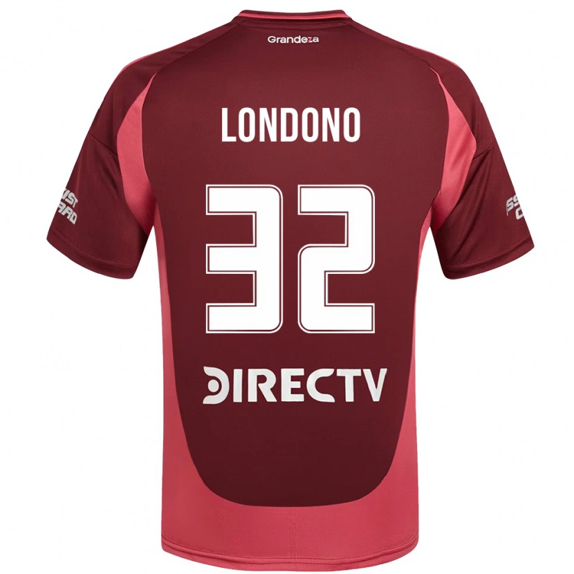 Danxen Kinder Flabian Londono #32 Burgunder Magenta Auswärtstrikot Trikot 2025/26 T-Shirt Österreich