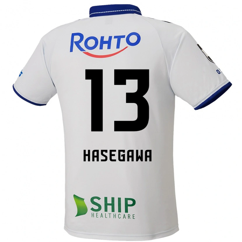 Danxen Kinder Kosei Hasegawa #13 Weiß Blau Schwarz Auswärtstrikot Trikot 2025/26 T-Shirt Österreich