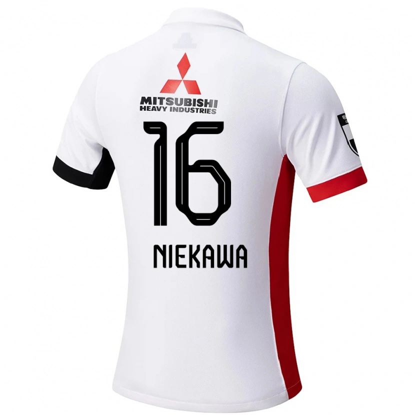 Danxen Kinder Ayumi Niekawa #16 Weiß Schwarz Auswärtstrikot Trikot 2025/26 T-Shirt Österreich