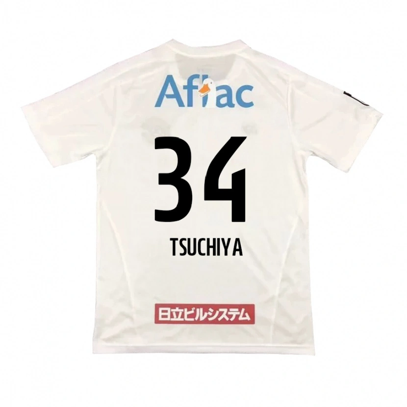 Danxen Kinder Takumi Tsuchiya #34 Hellgrau Beige Auswärtstrikot Trikot 2025/26 T-Shirt Österreich
