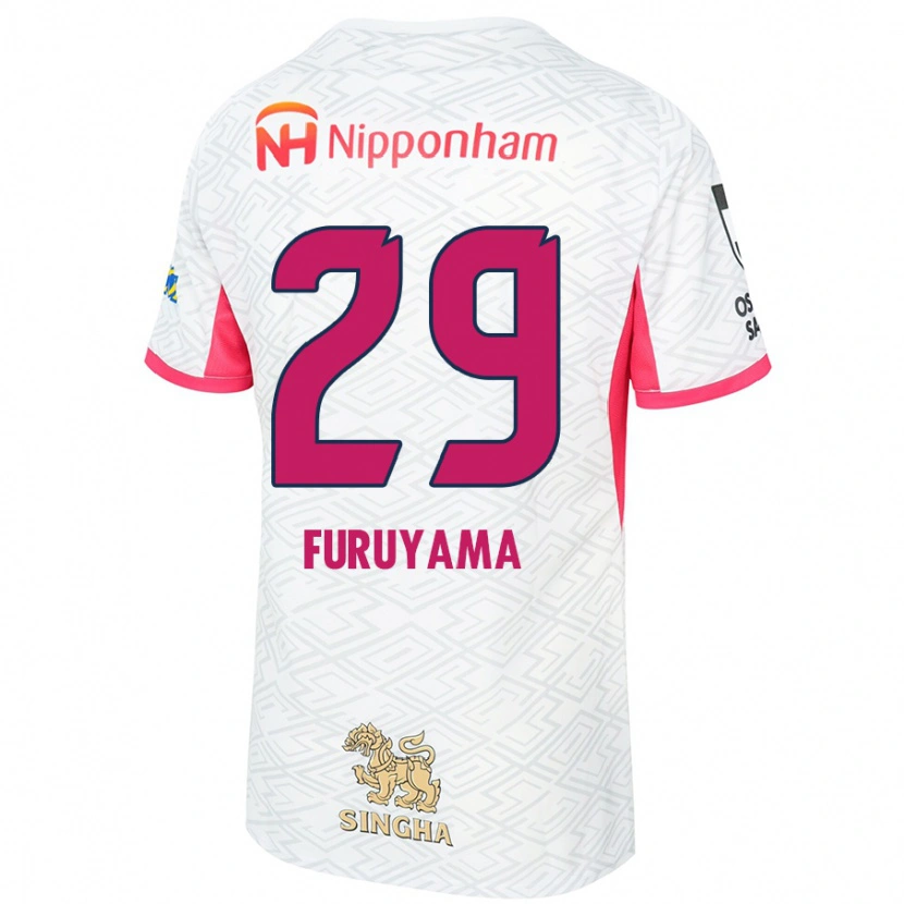 Danxen Kinder Kengo Furuyama #29 Weiß Sakura Rosa Auswärtstrikot Trikot 2025/26 T-Shirt Österreich