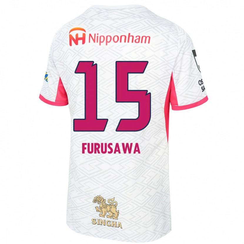 Danxen Kinder Rui Furusawa #15 Weiß Sakura Rosa Auswärtstrikot Trikot 2025/26 T-Shirt Österreich