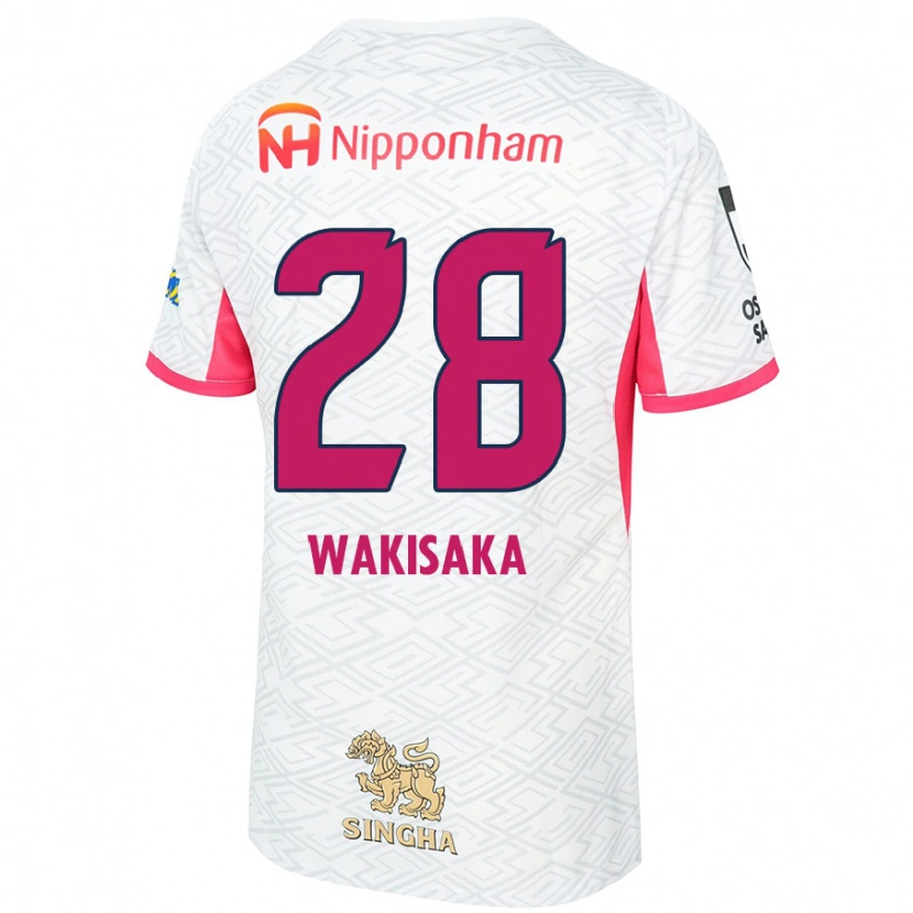 Danxen Kinder Reina Wakisaka #28 Weiß Sakura Rosa Auswärtstrikot Trikot 2025/26 T-Shirt Österreich