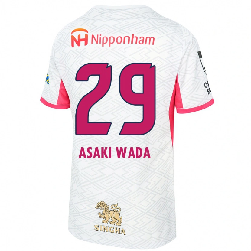 Danxen Kinder Asaki Wada #29 Weiß Sakura Rosa Auswärtstrikot Trikot 2025/26 T-Shirt Österreich