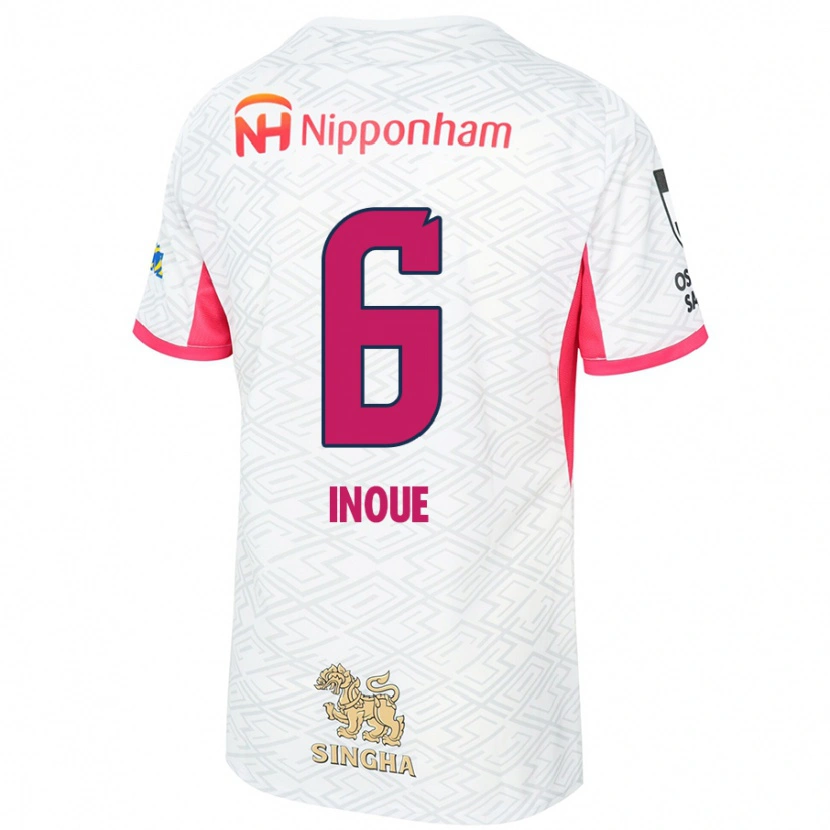 Danxen Kinder Hina Inoue #6 Weiß Sakura Rosa Auswärtstrikot Trikot 2025/26 T-Shirt Österreich