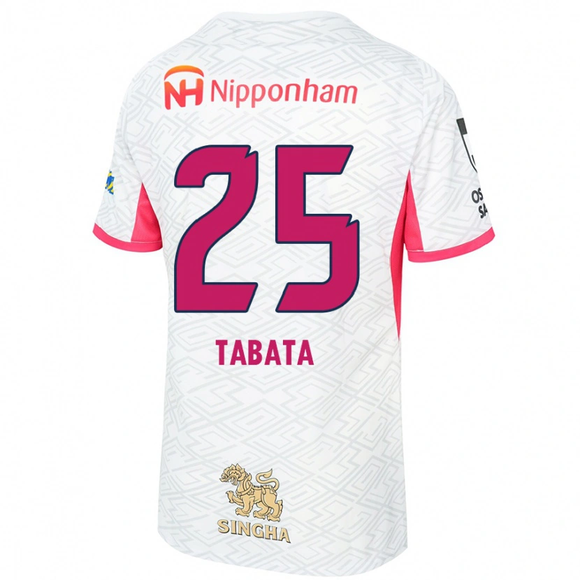 Danxen Kinder Haruna Tabata #25 Weiß Sakura Rosa Auswärtstrikot Trikot 2025/26 T-Shirt Österreich