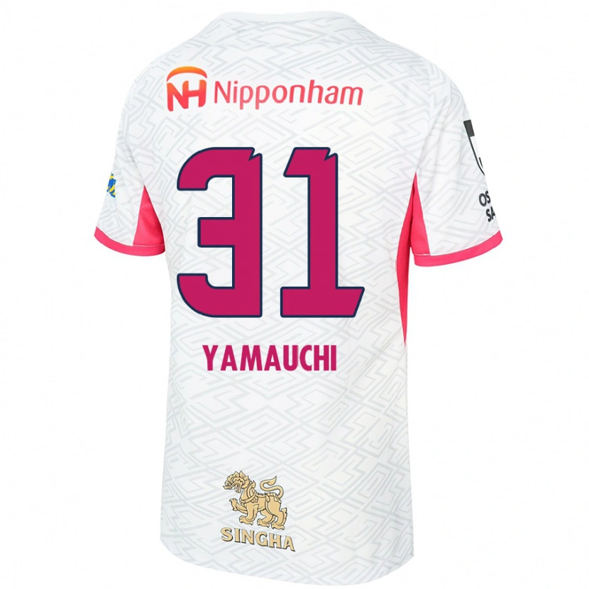 Danxen Kinder Hirofumi Yamauchi #31 Weiß Sakura Rosa Auswärtstrikot Trikot 2025/26 T-Shirt Österreich