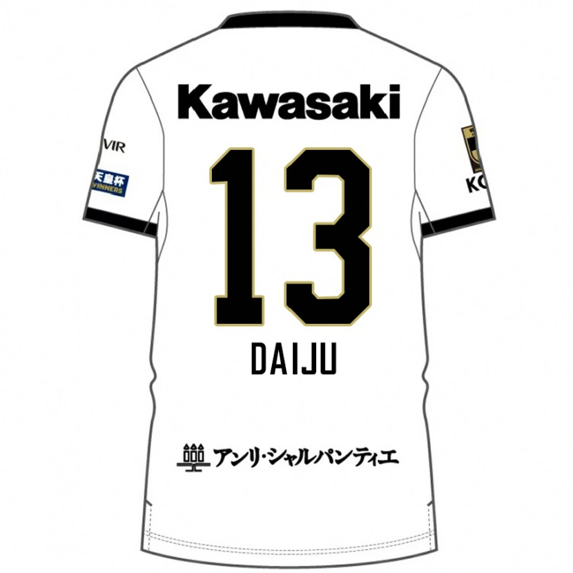 Danxen Kinder Daiju Sasaki #13 Weiß Schwarz Auswärtstrikot Trikot 2025/26 T-Shirt Österreich