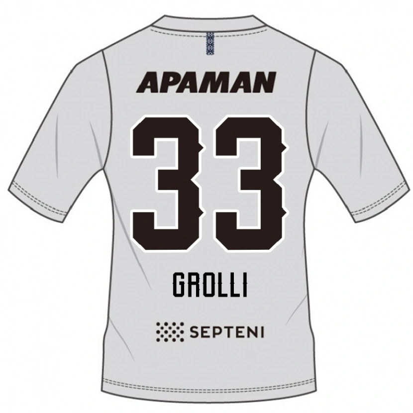 Danxen Kinder Douglas Grolli #33 Hellgrau Auswärtstrikot Trikot 2025/26 T-Shirt Österreich
